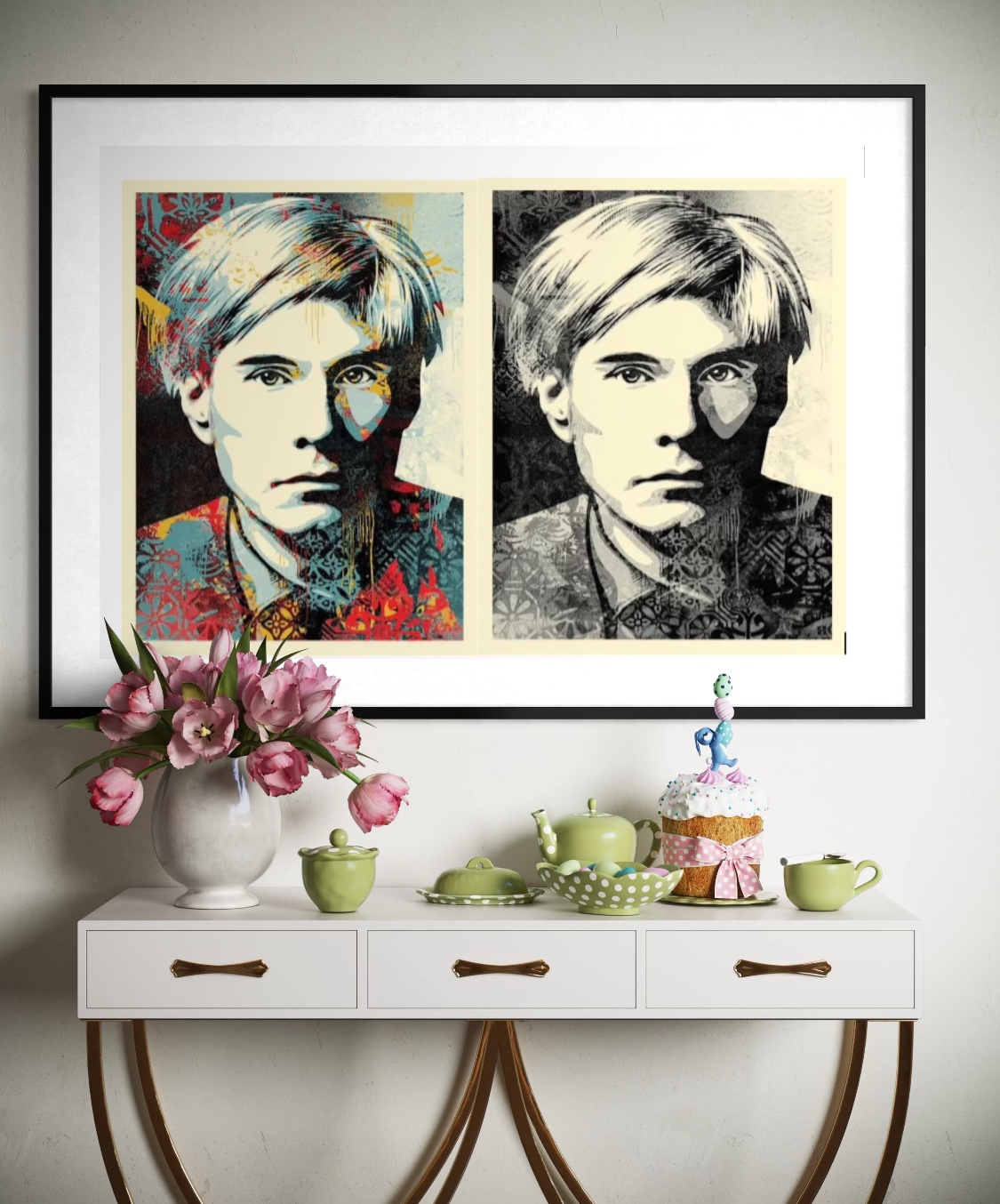 WARHOL COLLAGE — SILVER AP