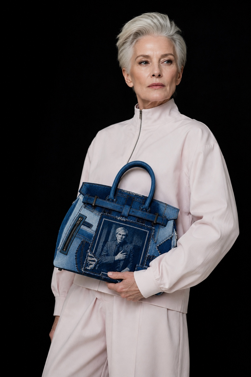 WRHOL WORE DENIM ART TOTE