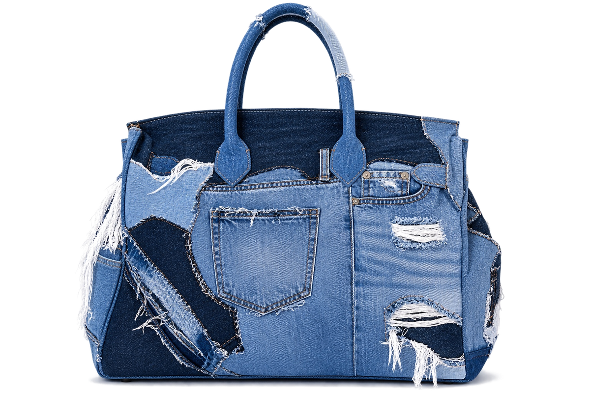 WRHOL WORE DENIM ART TOTE