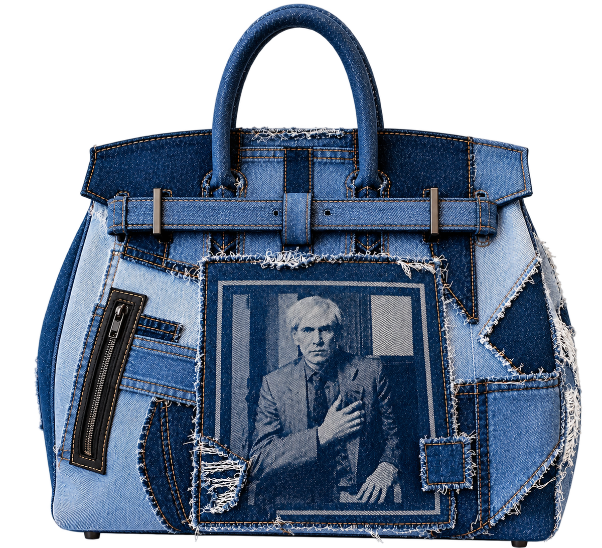 WRHOL WORE DENIM ART TOTE