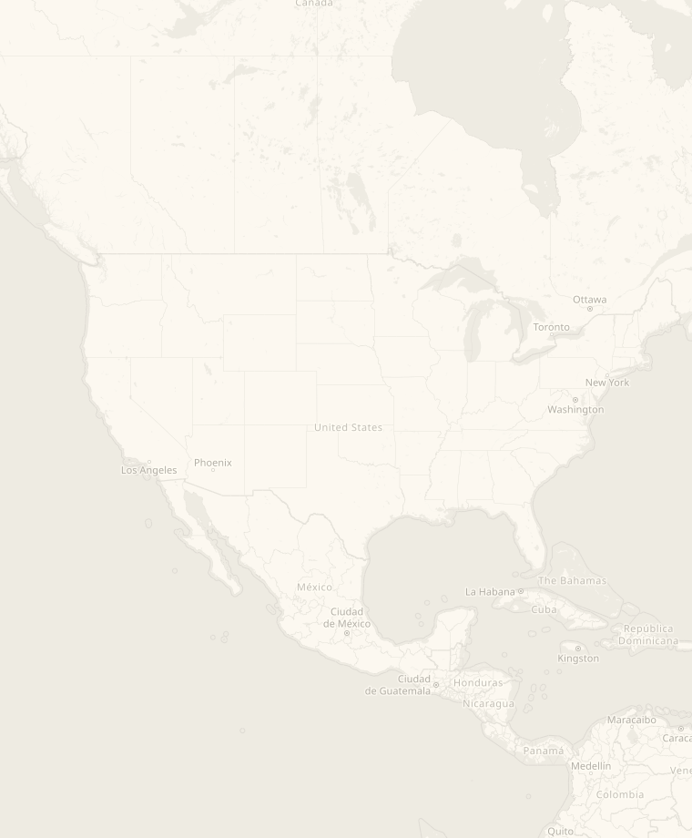 Map of Los Angeles and Miami